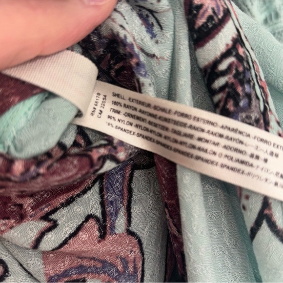 Free People Marsha Mint Lace Slip Dress Size S EUC - Picture 6 of 9